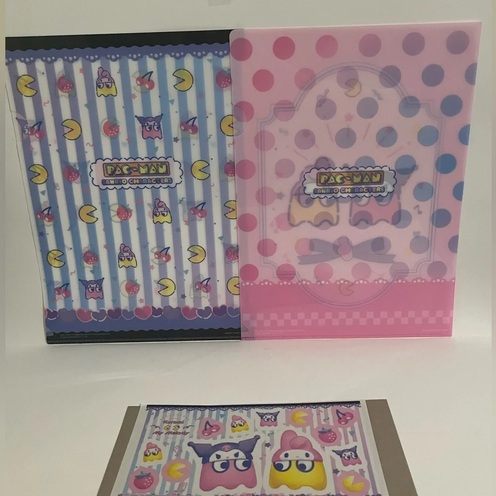 My Melody/Kuromi x Pacman Collaboration Kuji Folder Set w Big Sticker (2023)